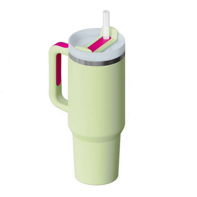 40 Oz Tumbler With Handle Straw Insulated, null