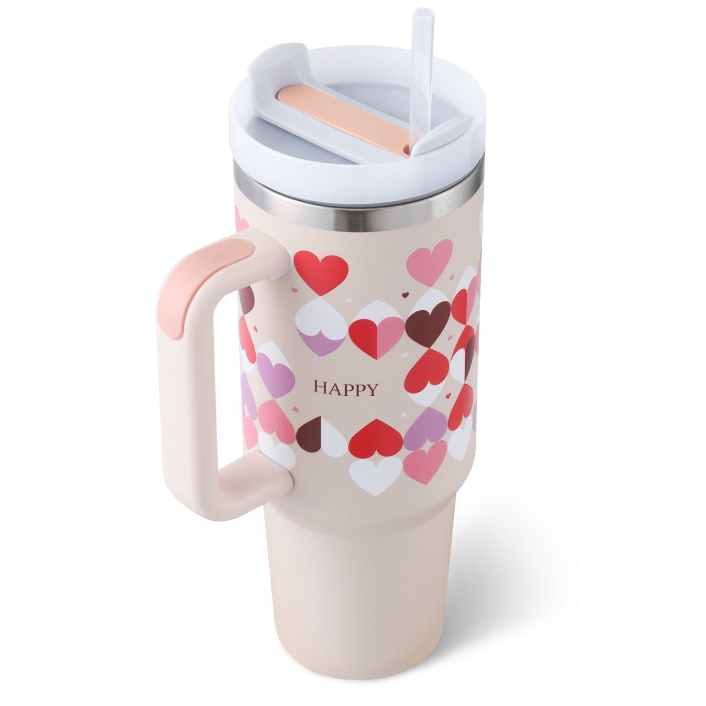 40 Oz Tumbler With Handle Straw Insulated, null
