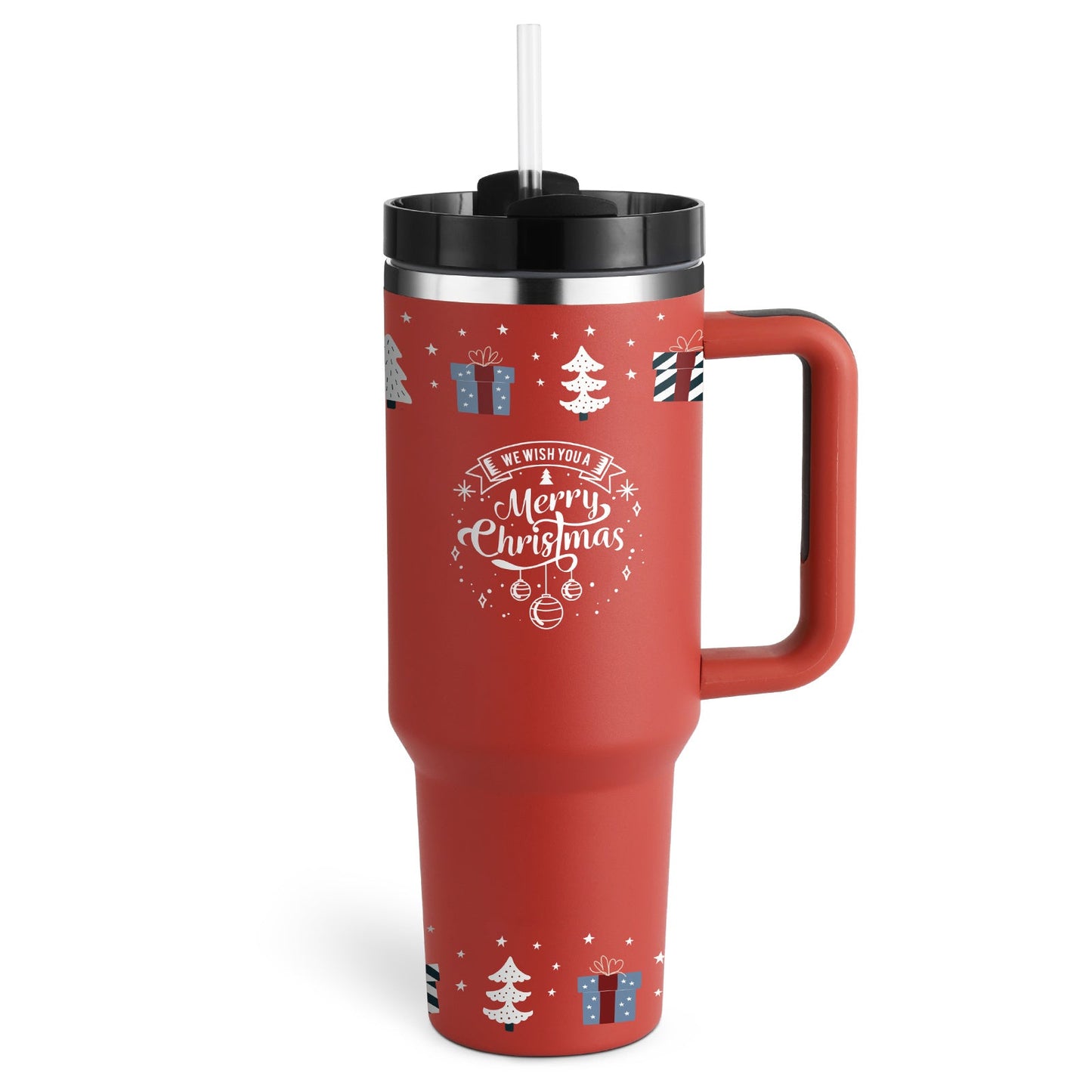 40 Oz Tumbler With Handle Straw Insulated, null