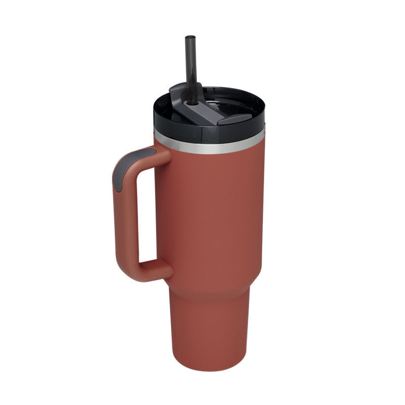 40 Oz Tumbler With Handle Straw Insulated, null
