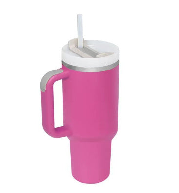 40 Oz Tumbler With Handle Straw Insulated, null