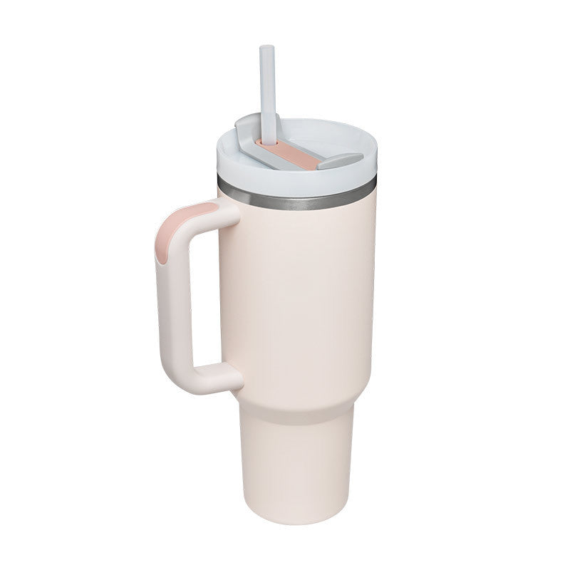 40 Oz Tumbler With Handle Straw Insulated, null