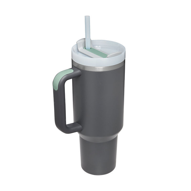 40 Oz Tumbler With Handle Straw Insulated, null