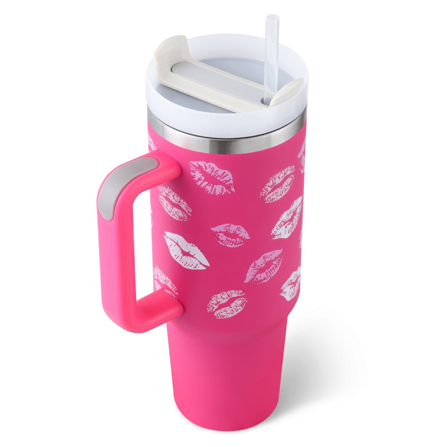 40 Oz Tumbler With Handle Straw Insulated, null