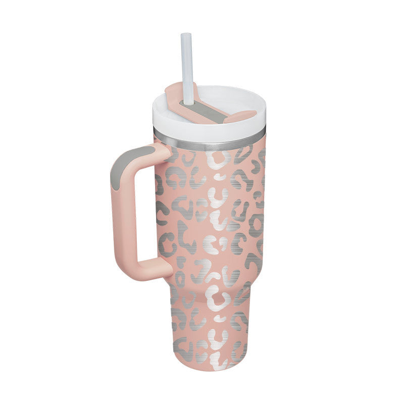 40 Oz Tumbler With Handle Straw Insulated, null