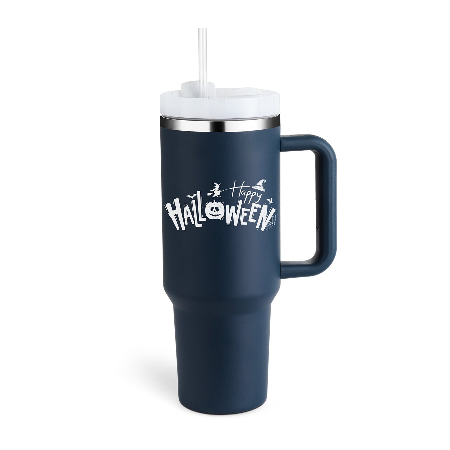 40 Oz Tumbler With Handle Straw Insulated, null