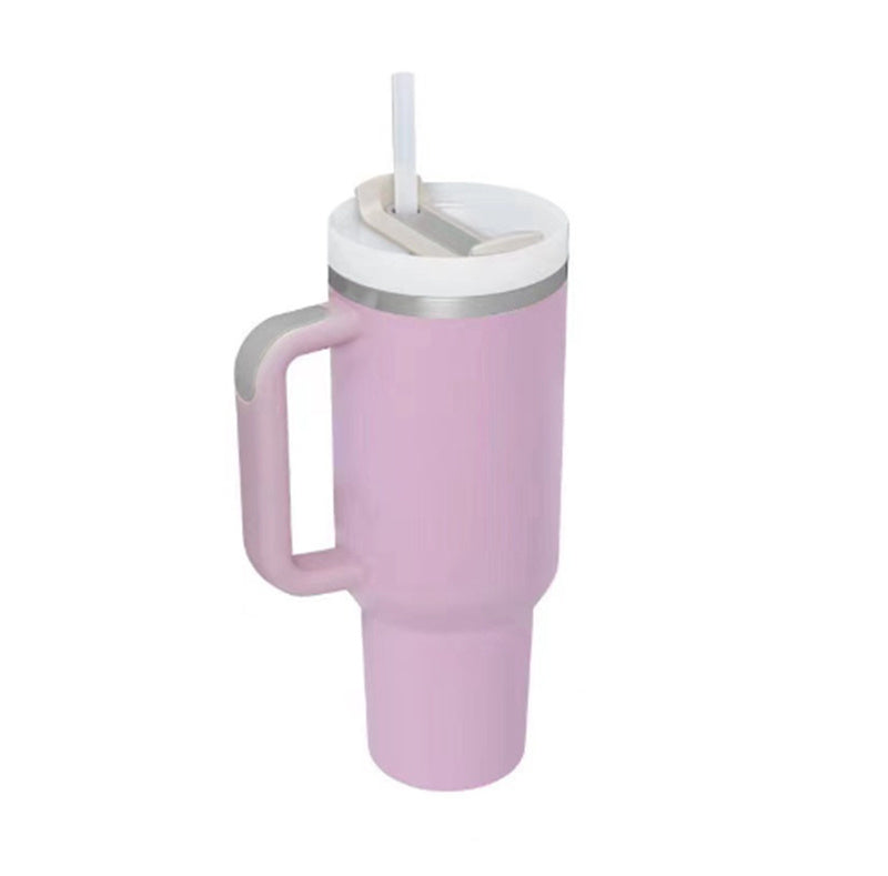 40 Oz Tumbler With Handle Straw Insulated, null