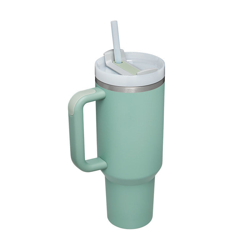40 Oz Tumbler With Handle Straw Insulated, null