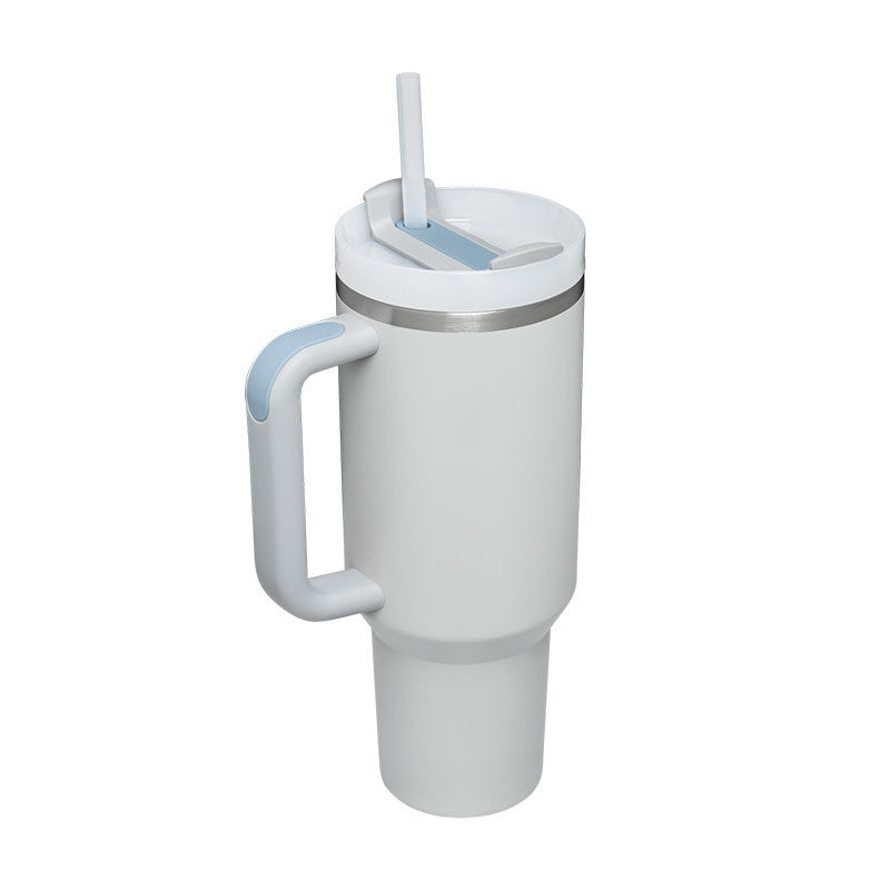40 Oz Tumbler With Handle Straw Insulated, null