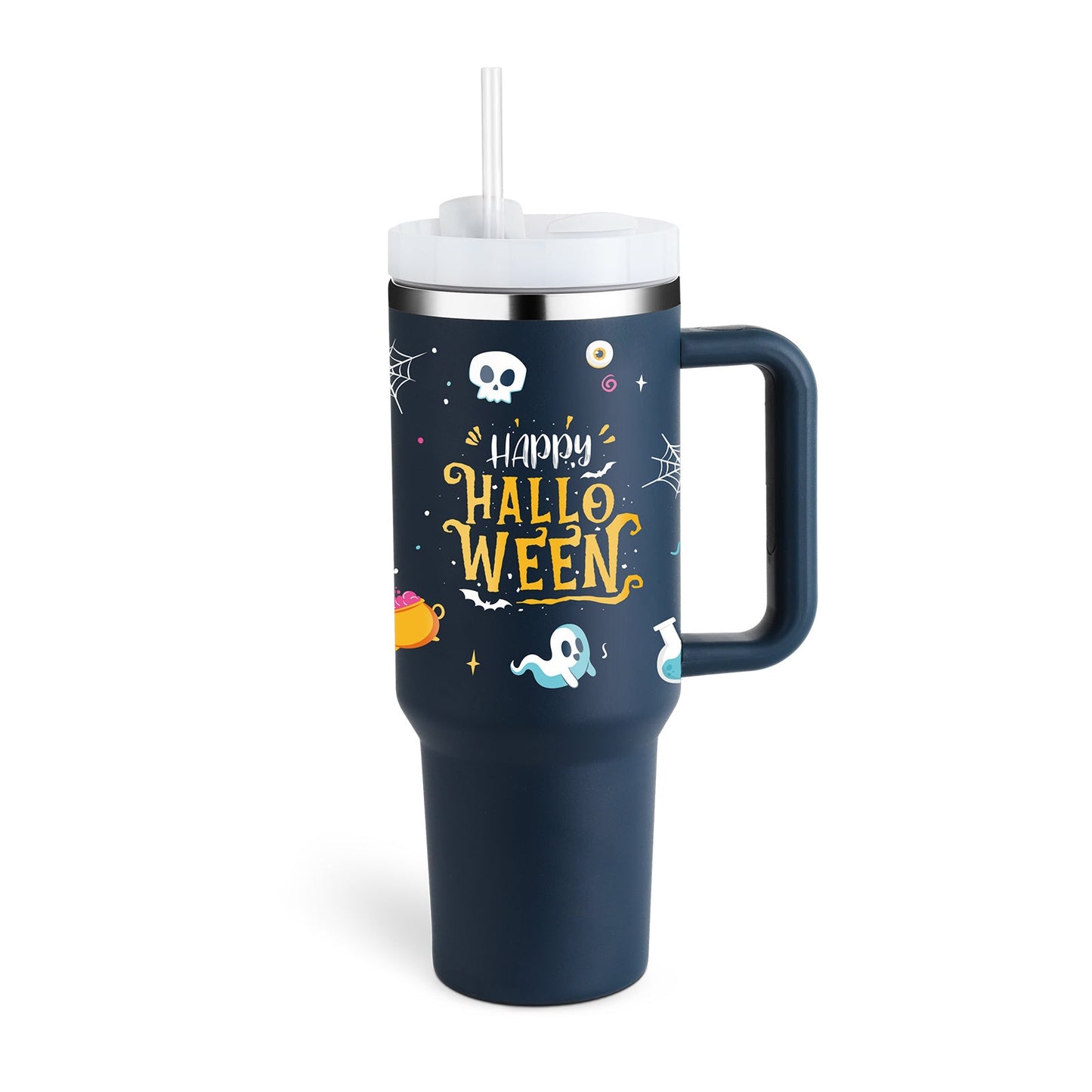 40 Oz Tumbler With Handle Straw Insulated, null