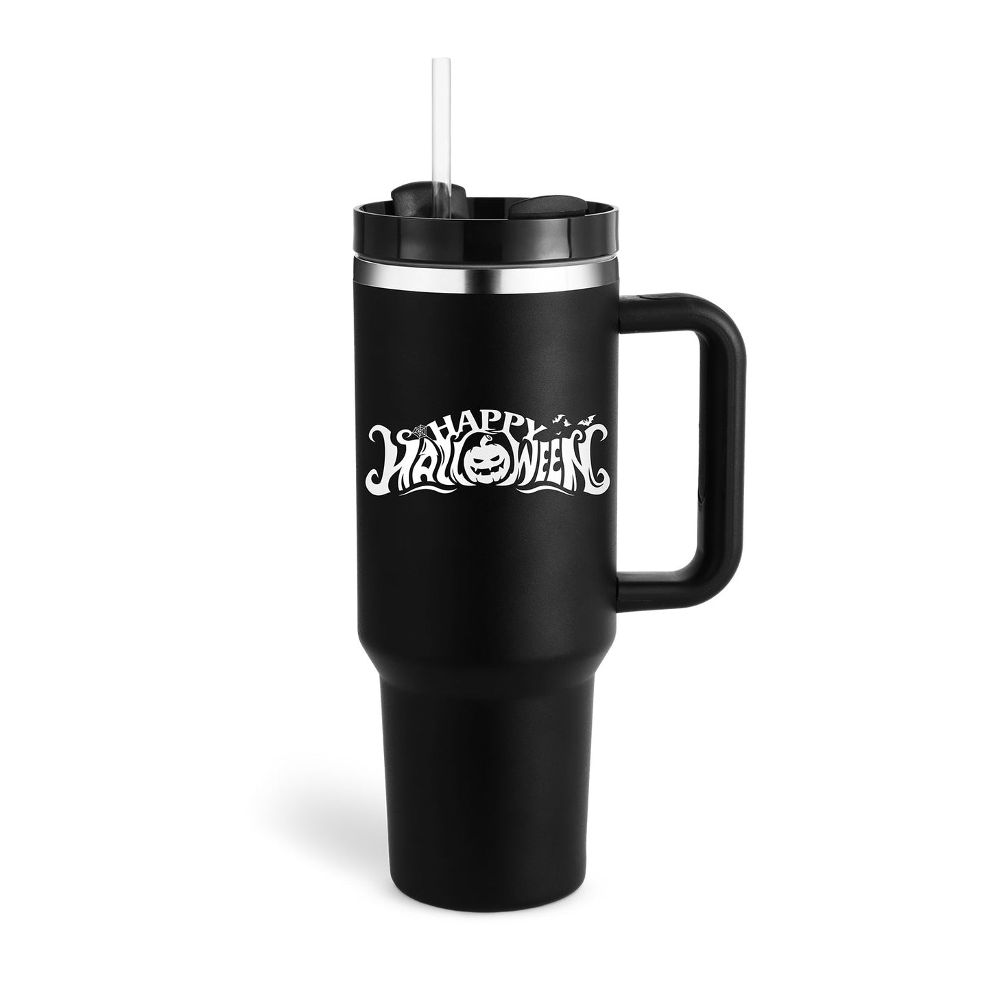 40 Oz Tumbler With Handle Straw Insulated, null