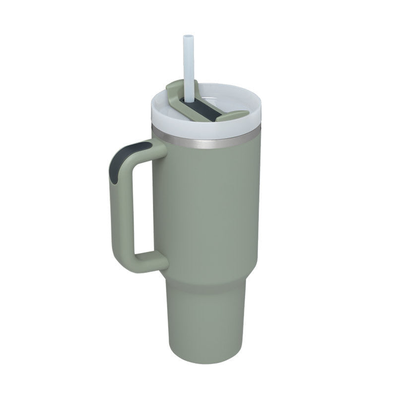 40 Oz Tumbler With Handle Straw Insulated, null
