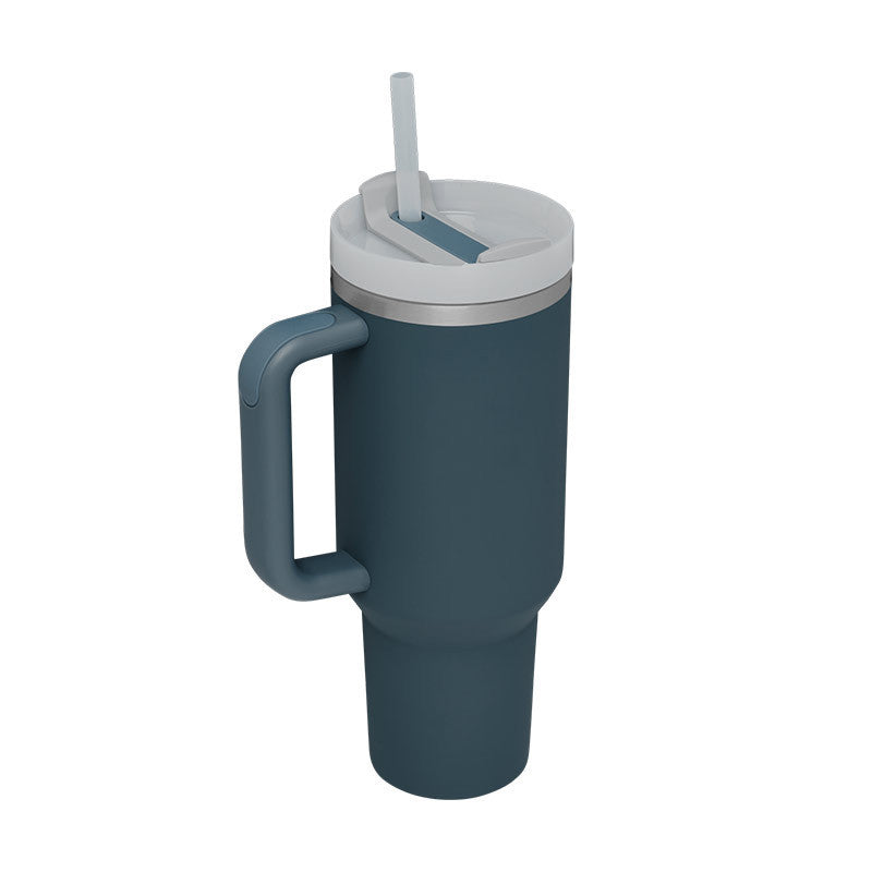 40 Oz Tumbler With Handle Straw Insulated, null