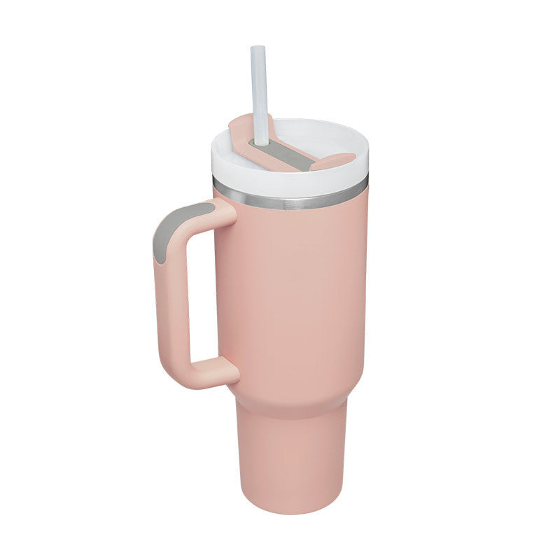 40 Oz Tumbler With Handle Straw Insulated, null
