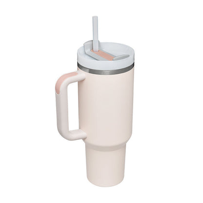 40 Oz Tumbler With Handle Straw Insulated, null