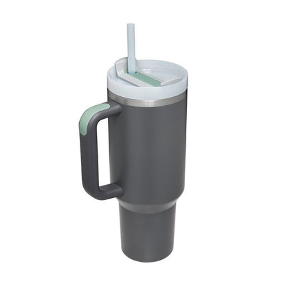40 Oz Tumbler With Handle Straw Insulated, null