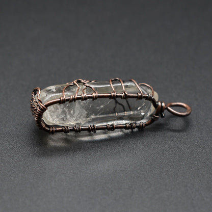 Hot Selling Stone Crystal Pillar Tree Of Life Pendant Ins Fashion Necklace Baby Diaper Shops