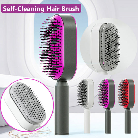 Self Cleaning Hair Brush For Women DC-THE CEO