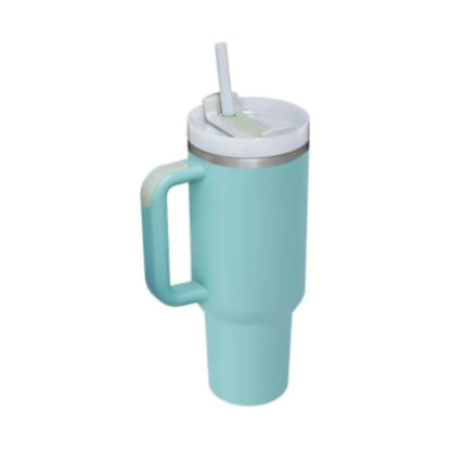 40 Oz Tumbler With Handle Straw Insulated, null