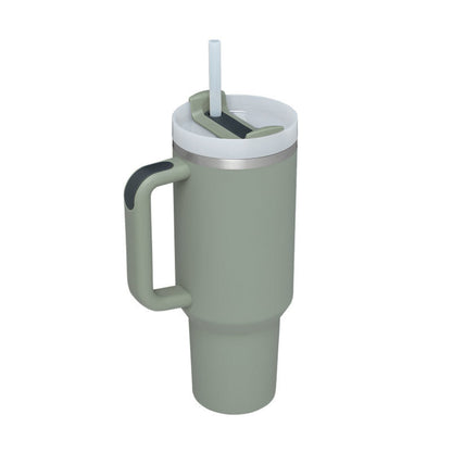 40 Oz Tumbler With Handle Straw Insulated, null
